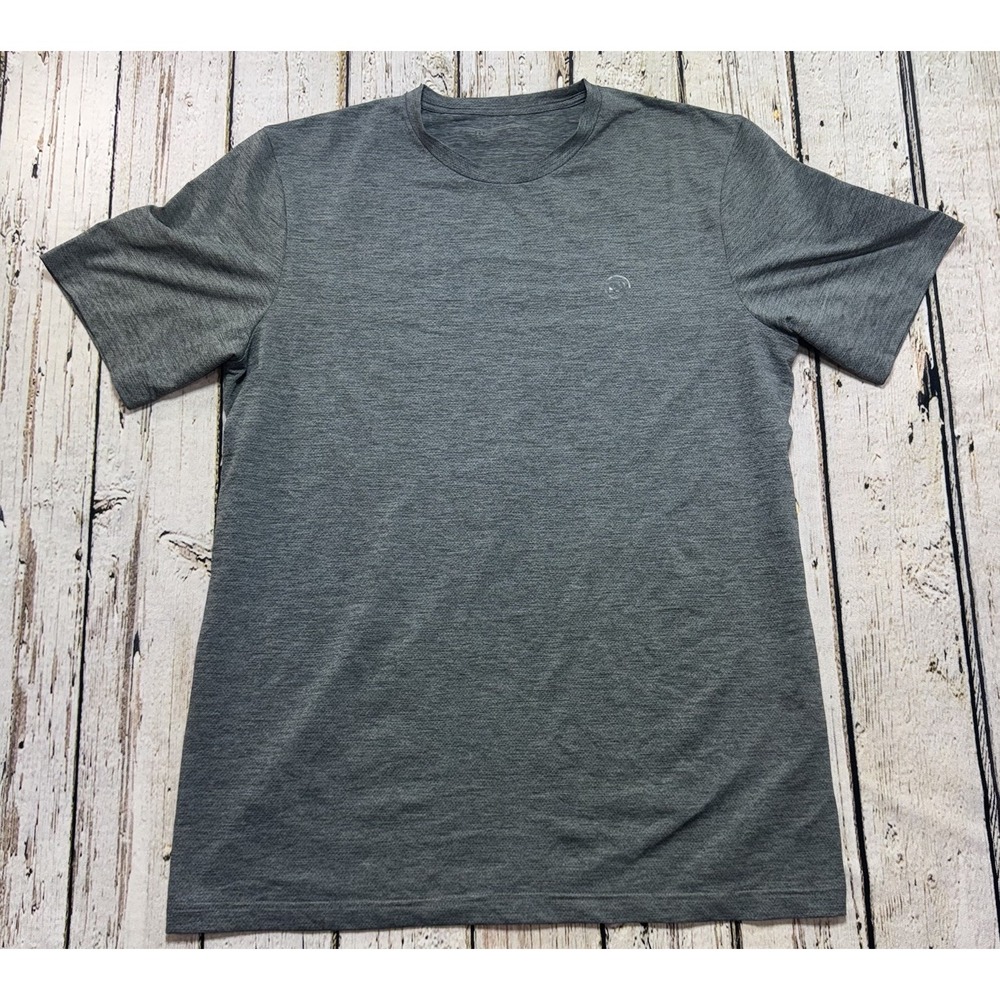 Travis Mathew Shirt Mens Large Gray Performance Running Pullover Crewneck Tee